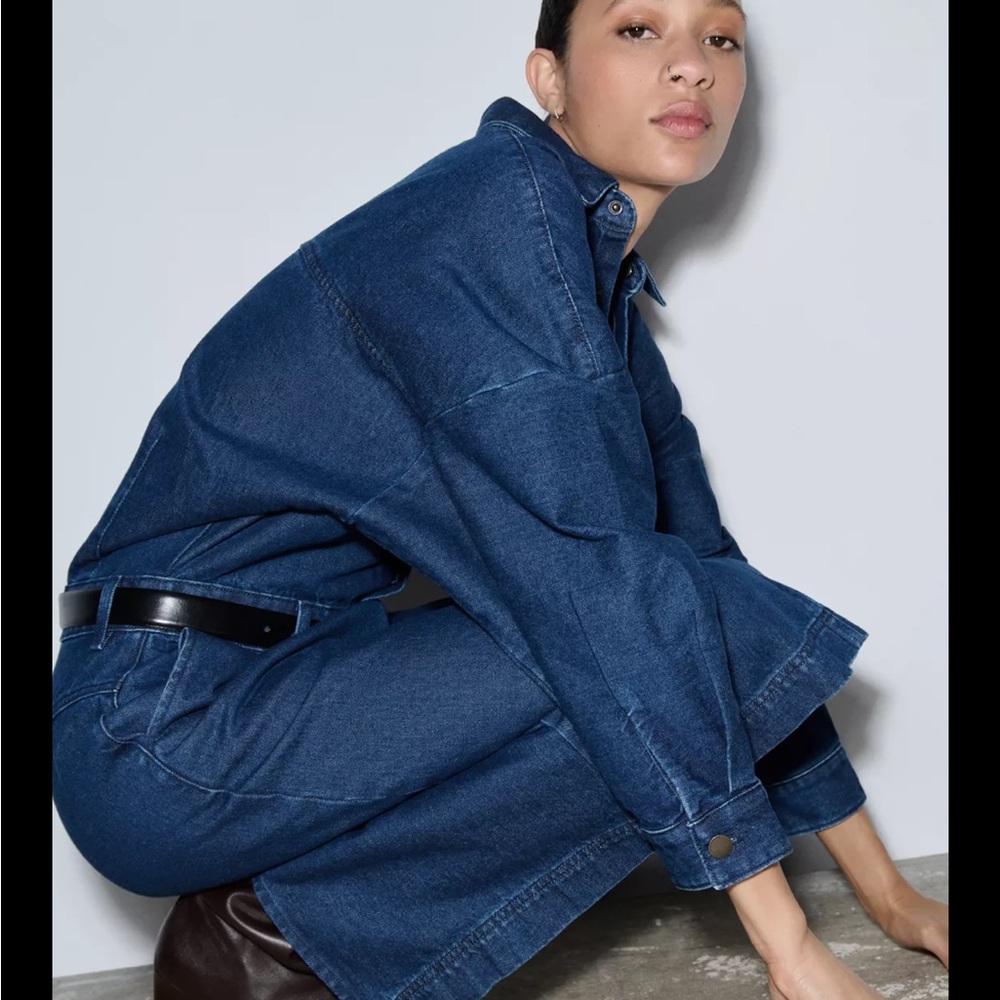 Women's Blue Denim Dress ZW collection - Picture 3 of 6